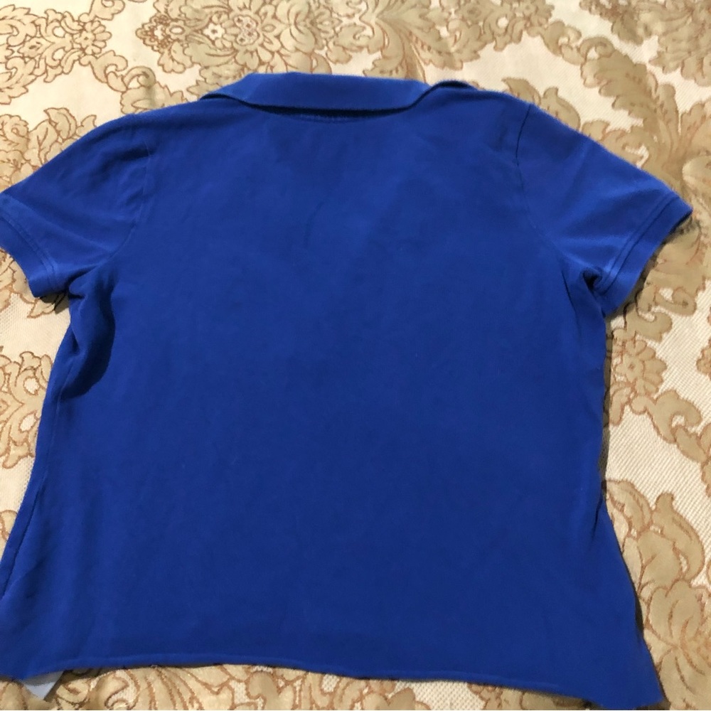 Top Lot of 2, Liz Claiborne polo crop blue AND off-shoulder crop ivory, Size S/M - Picture 9 of 14